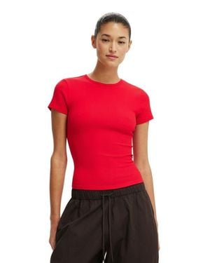 Cotton On Blake Crew Short Sleeve - Red