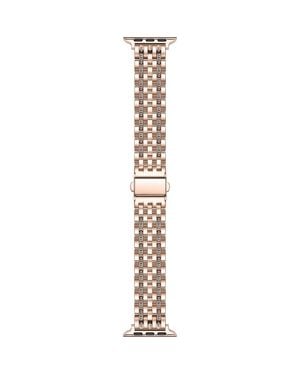 The Posh Tech Remy Rhinestone & Stainless Steel Apple Watch Watchband - Metallic