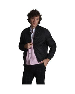 Members Only Windbreaker Packable Jacket - Black