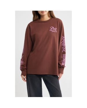 Damson Madder Pleasant Slumber Graphic Long Sleeve T-Shirt - Red