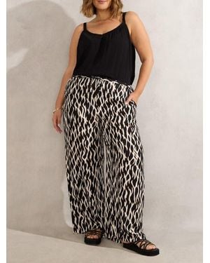 Live Unlimited Drawstring Waist Wide Leg Pants - Brown
