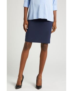 Marion Sloan Maternity Pencil Skirt - Blue