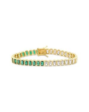 SHYMI Bezel Set Cubic Zirconia Tennis Bracelet - Multicolor