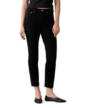 Levi's 501 Original Crop Straight Leg Jeans - Black