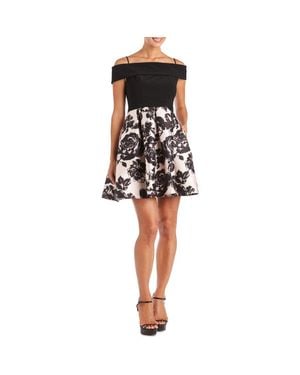 Morgan & Co. Cold Shoulder Party Dress - Black