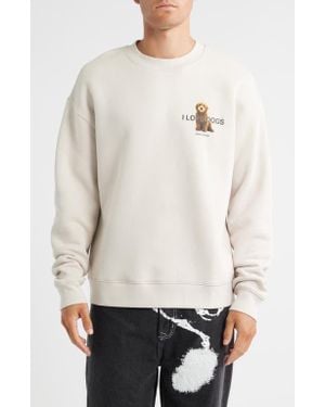Saint Studio I Love Dogs Graphic Sweatshirt - White