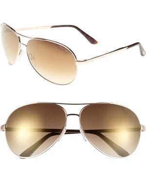 Tom Ford 'Charles' 62Mm Sunglasses - Natural