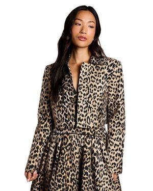 Coast Animal Jacquard Cropped Jacket - Multicolor