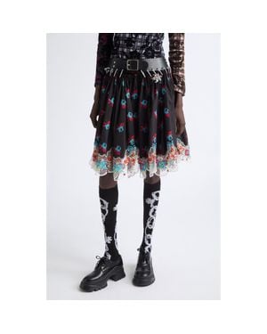Chopova Lowena Sasha Carabiner Broderie Skirt - Black