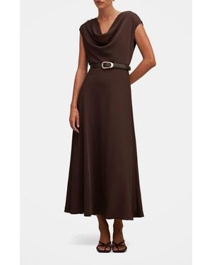 EVER NEW Estelle Belted Cowl Neck Maxi Dress - Brown