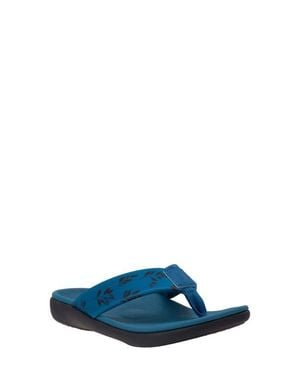 Revitalign Dahlia Botanical Orthotic Flip Flop - Blue