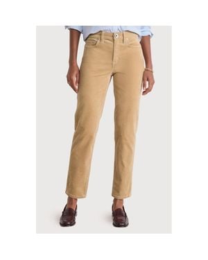 Vineyard Vines Corduroy Ankle Straight Leg Pants - Natural