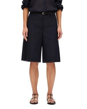 Another Tomorrow Gingham Bermuda Pant - Black