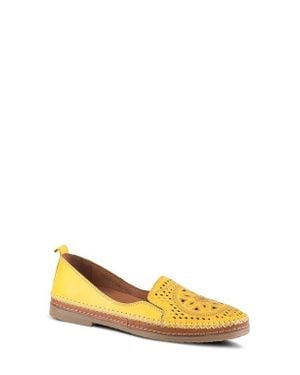 Spring Step Ingrid Leather Flat - Yellow