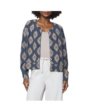 Splendid Blaire Embroidered Cardigan - Blue
