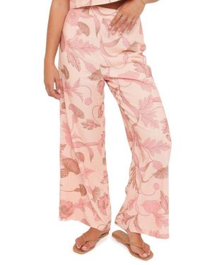 Petal & Pup Brayden Print Wide Leg Pants - Pink