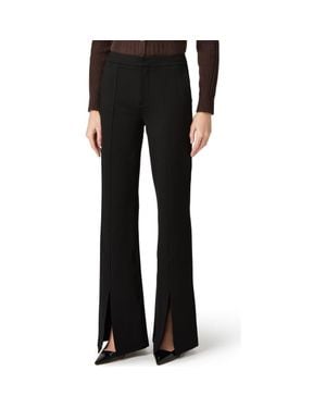 PAIGE Sofia Split Hem Flare Ponte Pants - Black
