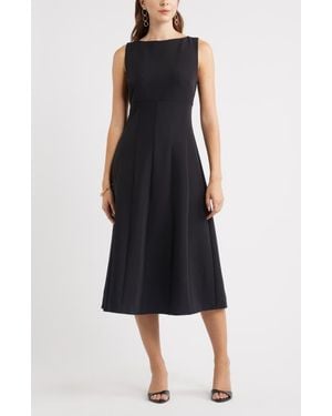 Chelsea28 Bateau Neck Midi Dress - Black