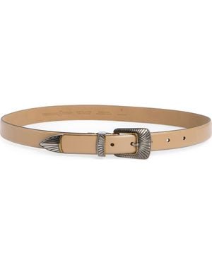 Treasure & Bond Lainey Western Buckle Leather Belt - Brown