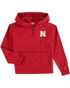Champion Youth Scarlet Nebraska Huskers Pack & Go Quarter-Zip Windbreaker Jacket - Red