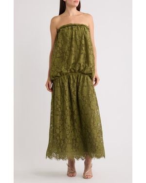 Line & Dot Demeter Strapless Maxi Dress - Green