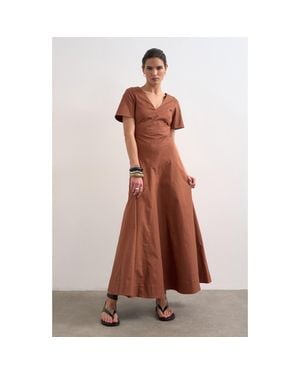 topshop brown satin dress Something Subtle Dress BROWN / Medium main image 1