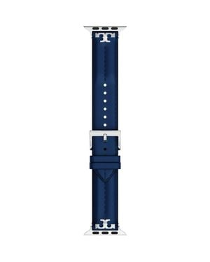 Tory Burch The Kira Leather 20Mm Apple Watch Watchband - Blue