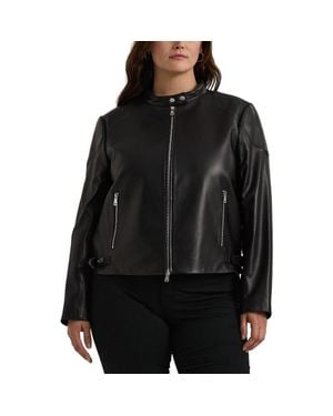 Ralph Lauren Lambskin Leather Jacket - Black