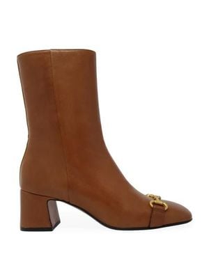 Madison Maison Back Stripe Horse Bit Buckle Boot - Brown