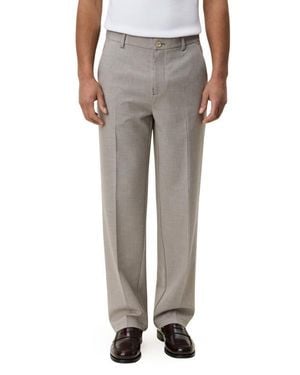 Les Deux Mini Check Pleated Pants - Gray
