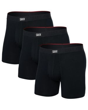 Saxx Underwear Co. Assorted 3-Pack Vibe Xtra Super Soft Boxer Briefs - Black