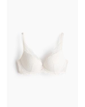 H&M Lace Super Push-Up Bra - White