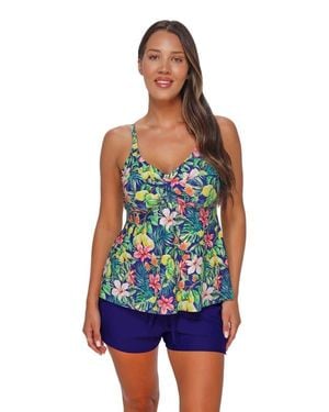 Sunsets Escape Tori Tankini Swimsuit Top - Blue