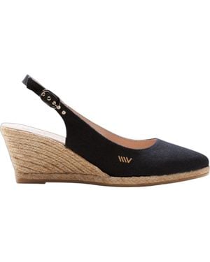 VISCATA Palomera Canvas Espadrille Wedges - Blue