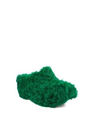 Zigi Fauna Genuine Shearling Platform Clog Slipper - Green