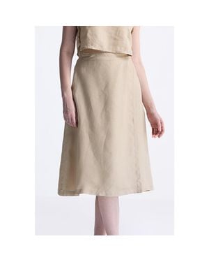 REISTOR Overlap Midi Skirt - Natural