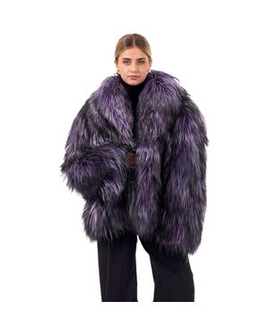 Gorski Collared Goat Jacket - Blue