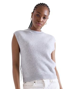 1982 Zarah Crew Neck 100% Cashmere Vest - Purple
