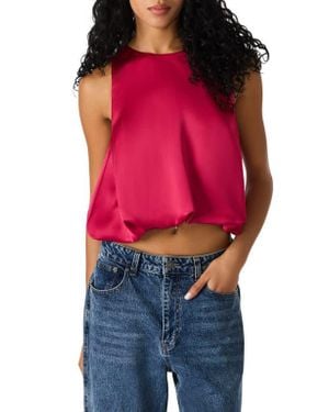Steve Madden Yazmin Sleeveless Crop Top - Red