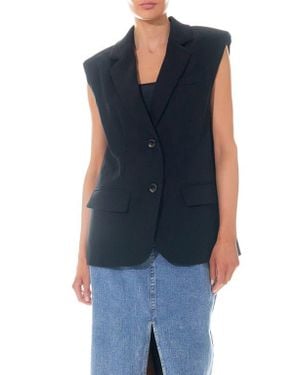 Grey Lab Oversize Blazer Vest - Blue