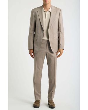 BOSS Virgin Wool Suit - Natural