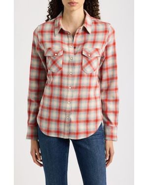 Pendleton Gambler Plaid Wool Shirt - Red