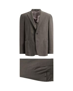 Vince Iker Regular Fit Wool Seersucker Suit - Gray