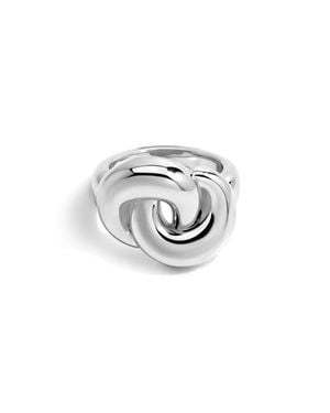 Luv Aj The Solstice Knot Stud Earrings - White