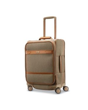 Hartmann Herringbone Deluxe Expandable 20 Carry On Spinner Luggage - Brown