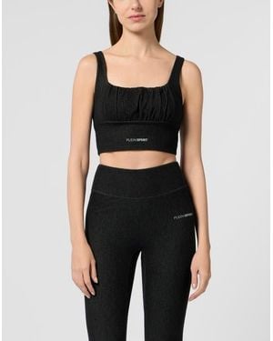 Philipp Plein Top Denim Touch Ps - Black