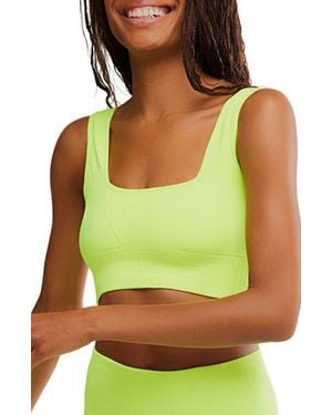 Free People Fp Movement Karma Square Neck Sports Bra - Green