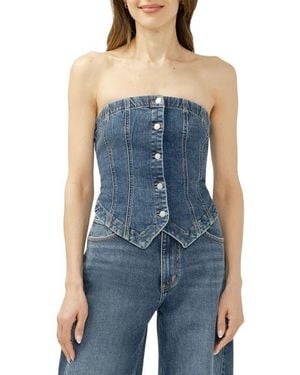 Silver Jeans Co. Denim Corset Top - Blue