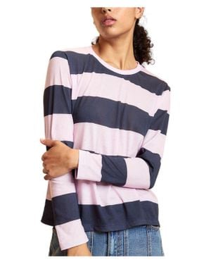 Cynthia Rowley Long Sleeve Everyday Tee - Blue