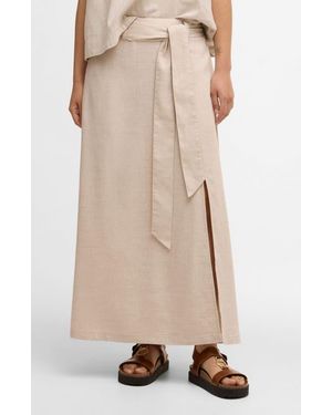 Barbour Gabby Linen Blend Maxi Skirt - Natural